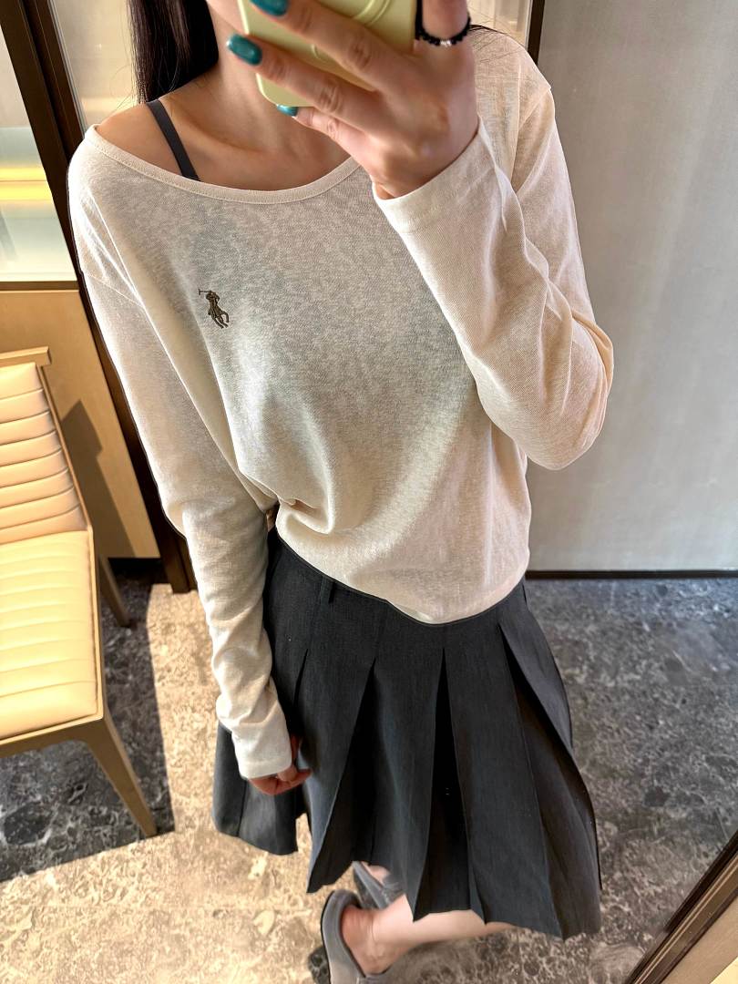 Ralph Lauren Shrunken Fit Jersey Long-Sleeve Tee · A3136 — תמונה 40