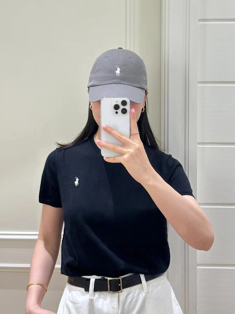 Ralph Lauren Ribbed Cotton Short Sleeve Sweater · A3074 — תמונה 5