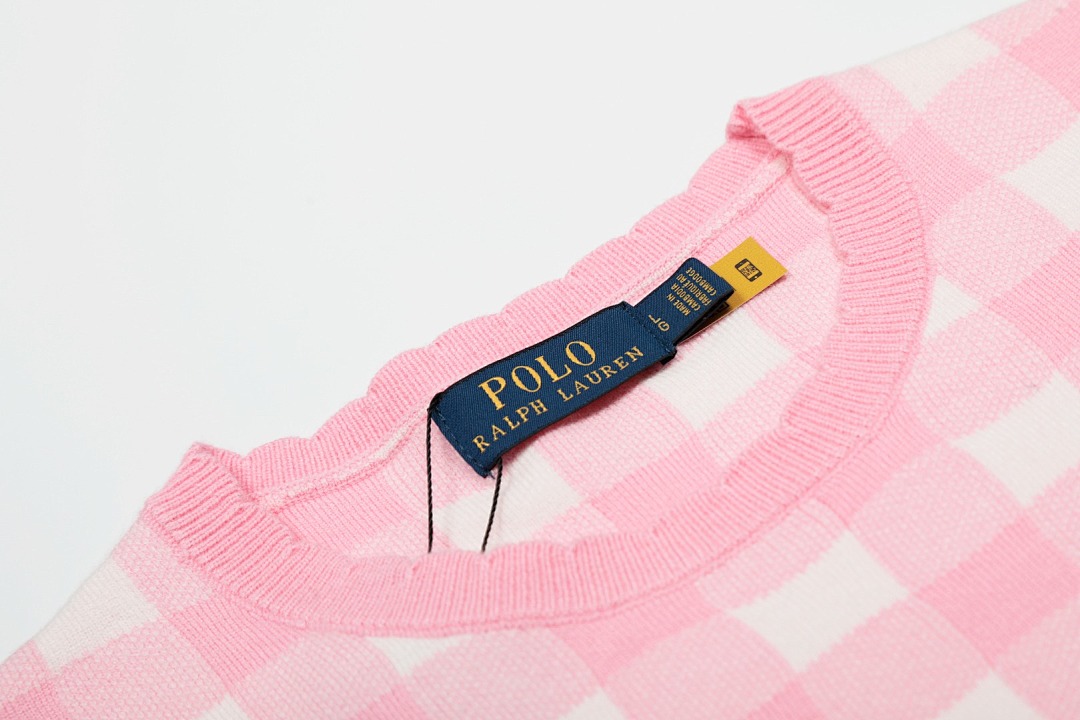 Ralph Lauren Gingham Cotton Short-Sleeve Sweater · A2340 — תמונה 21