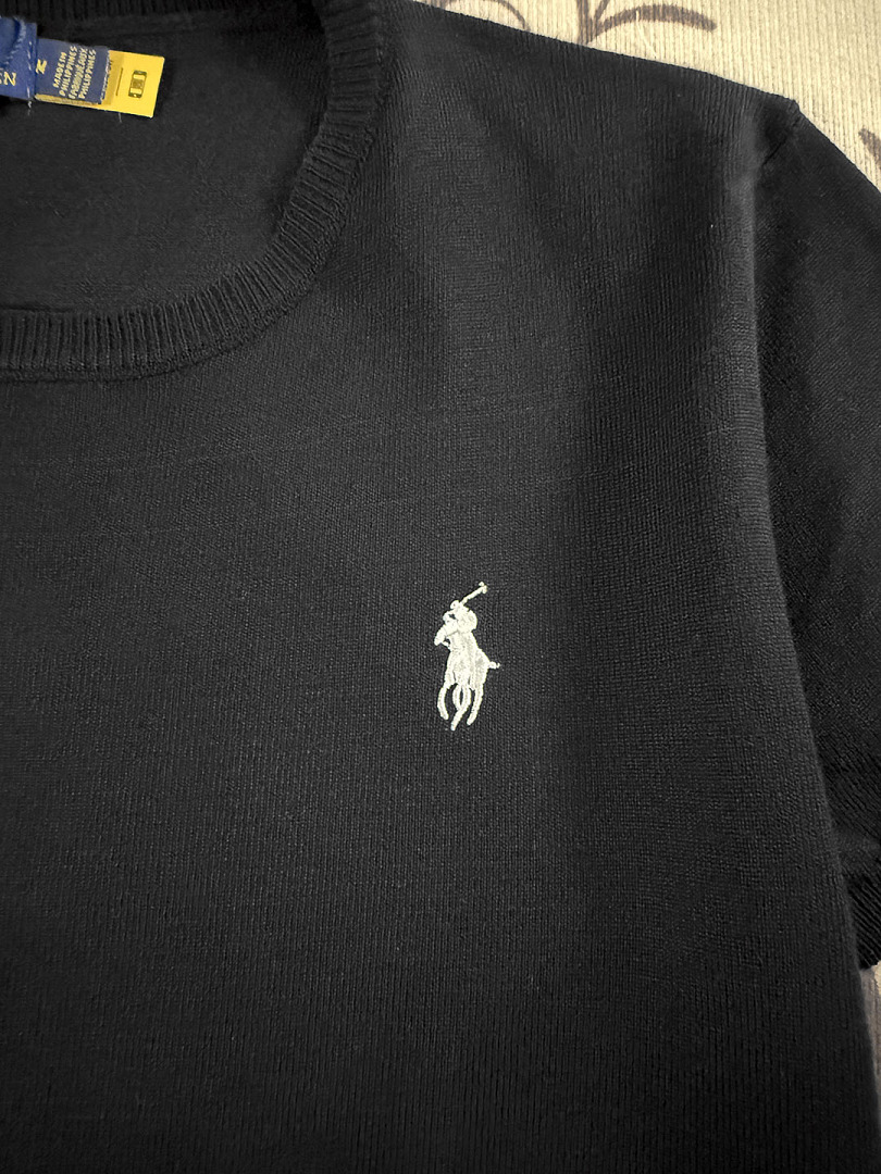 Ralph Lauren Ribbed Cotton Short Sleeve Sweater · A3074 — תמונה 18