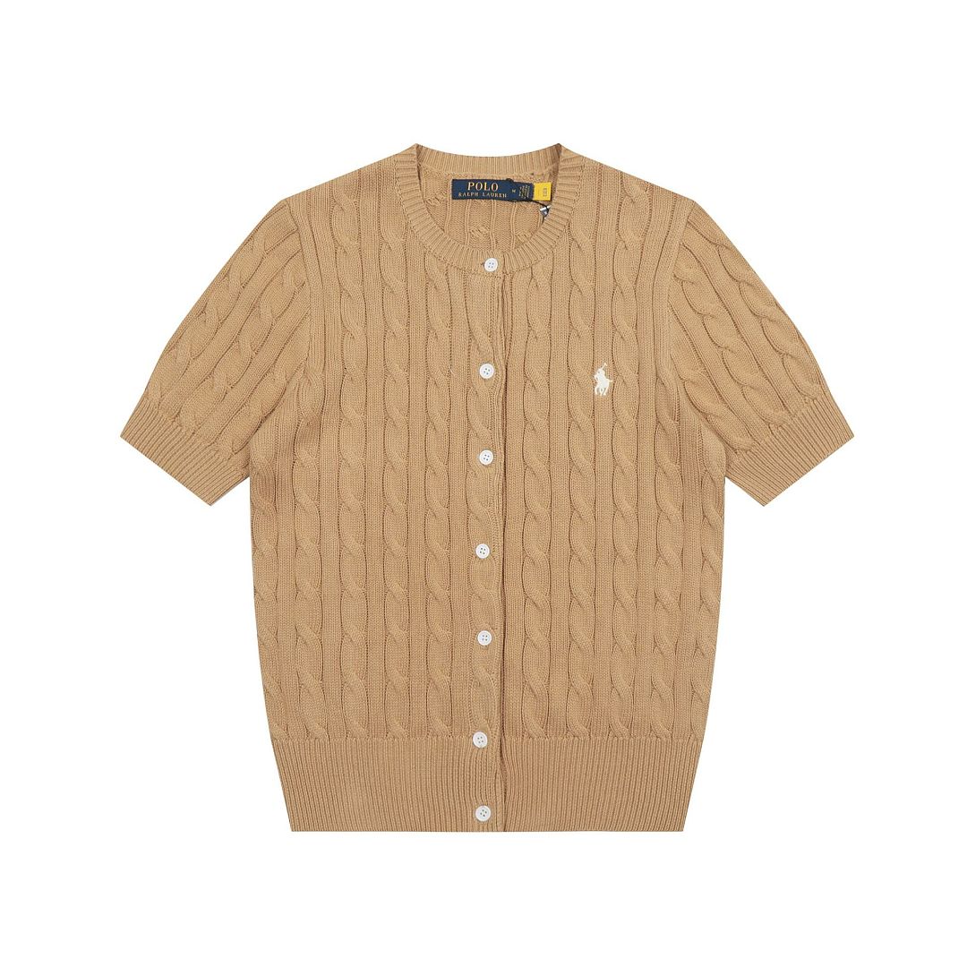 Ralph Lauren Cable-Knit Short-Sleeve Cardigan · A3123 — תמונה 8