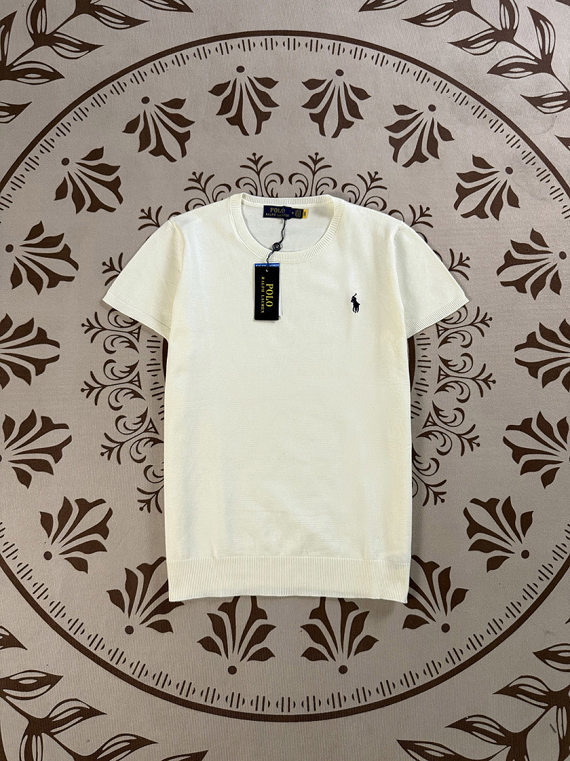 Ralph Lauren Ribbed Cotton Short Sleeve Sweater · A3074 — תמונה 13