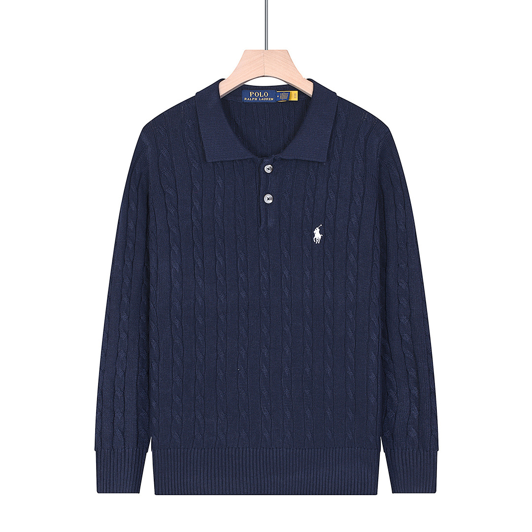 Ralph Lauren Cable-Knit Cotton Polo Sweater · A2569 — תמונה 4