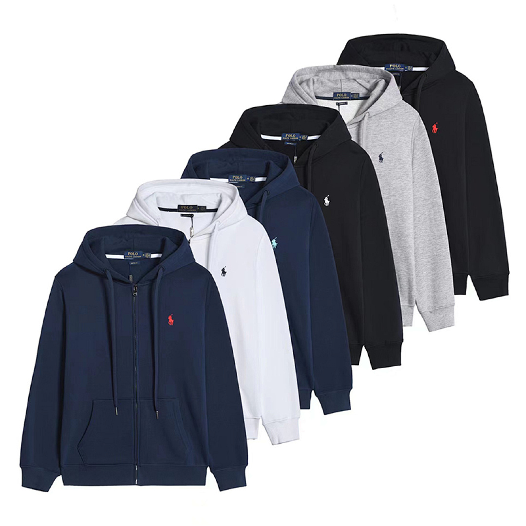 Polo Ralph Lauren Double-Knit Full-Zip Hoodie · A1317