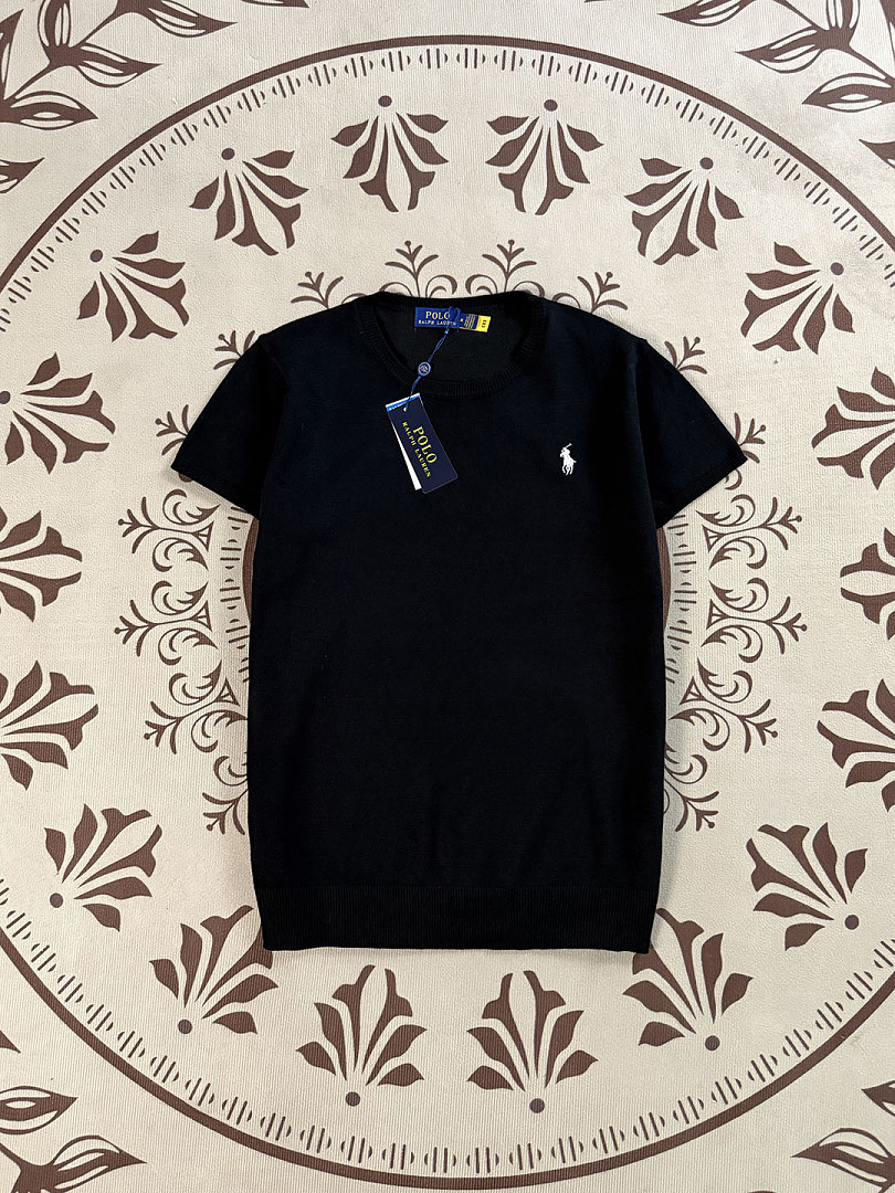 Ralph Lauren Ribbed Cotton Short Sleeve Sweater · A3074 — תמונה 20