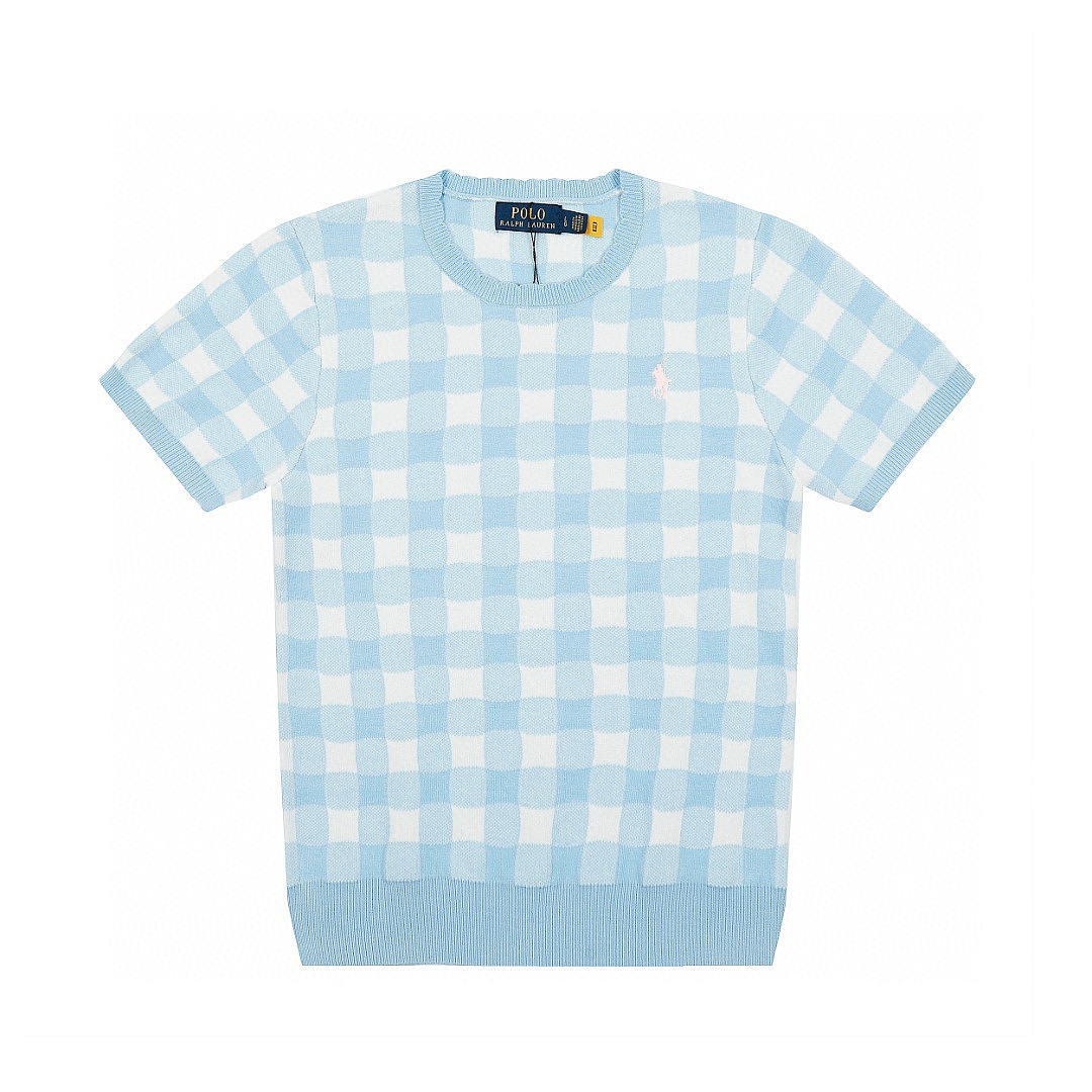 Ralph Lauren Gingham Cotton Short-Sleeve Sweater · A3130 — תמונה 16