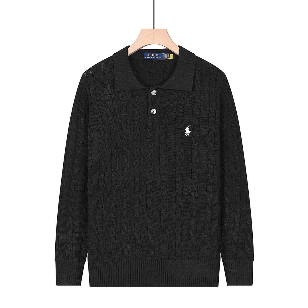 Ralph Lauren Cable-Knit Cotton Polo Sweater · A2569 — תמונה 6