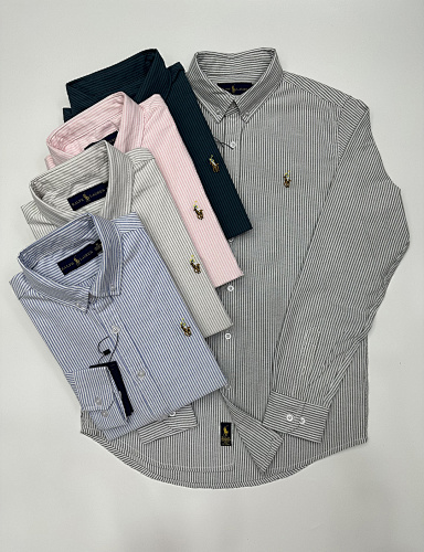 Ralph Lauren Classic Fit Striped Oxford Shirt · A1989