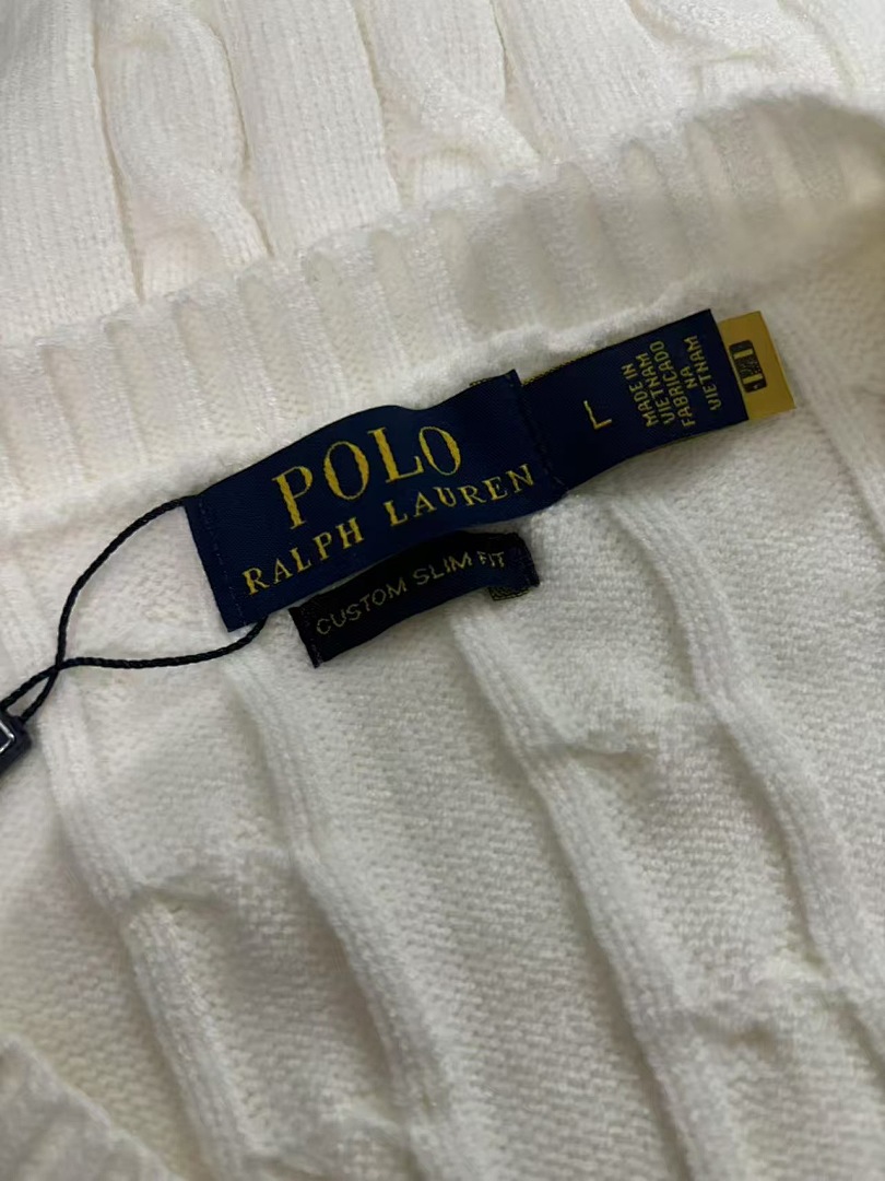 Ralph Lauren Cable-Knit Cotton V-Neck Sweater · A2865 — תמונה 15
