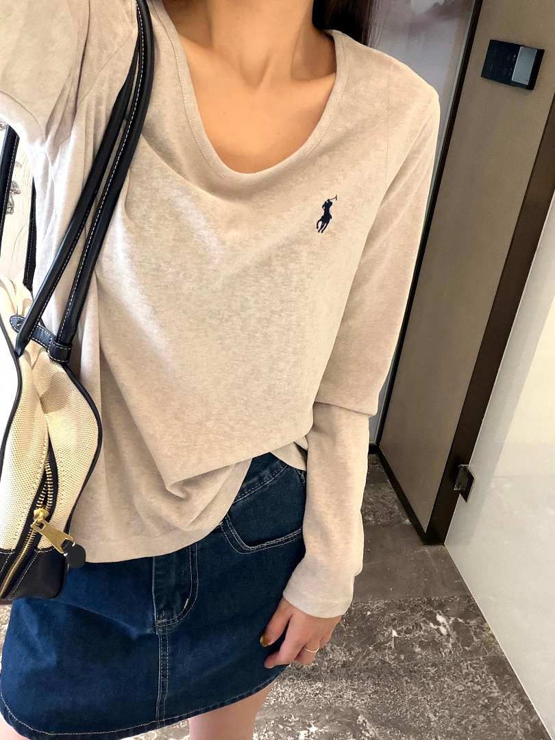 Ralph Lauren Shrunken Fit Jersey Long-Sleeve Tee · A3136 — תמונה 47