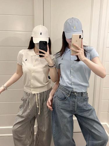 Ralph Lauren Short-Sleeve Buttoned Cardigan · A2409
