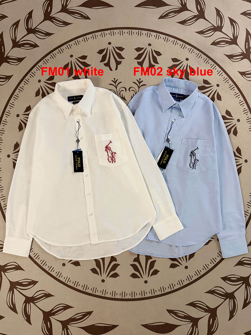 Polo Ralph Lauren Embroidered Big Pony Oversize Linen · A3085