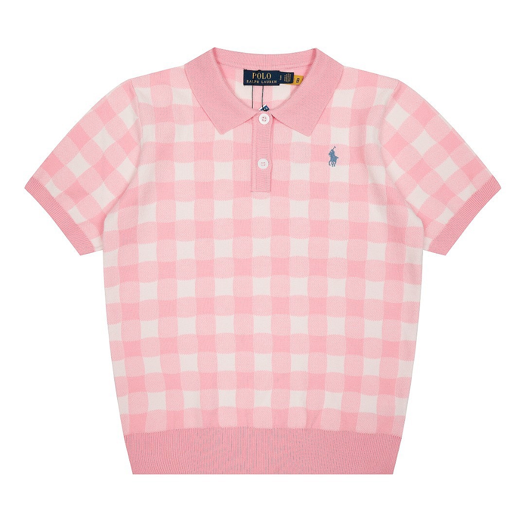Ralph Lauren Gingham Stretch Mesh Polo Shirt · A3129 — תמונה 7