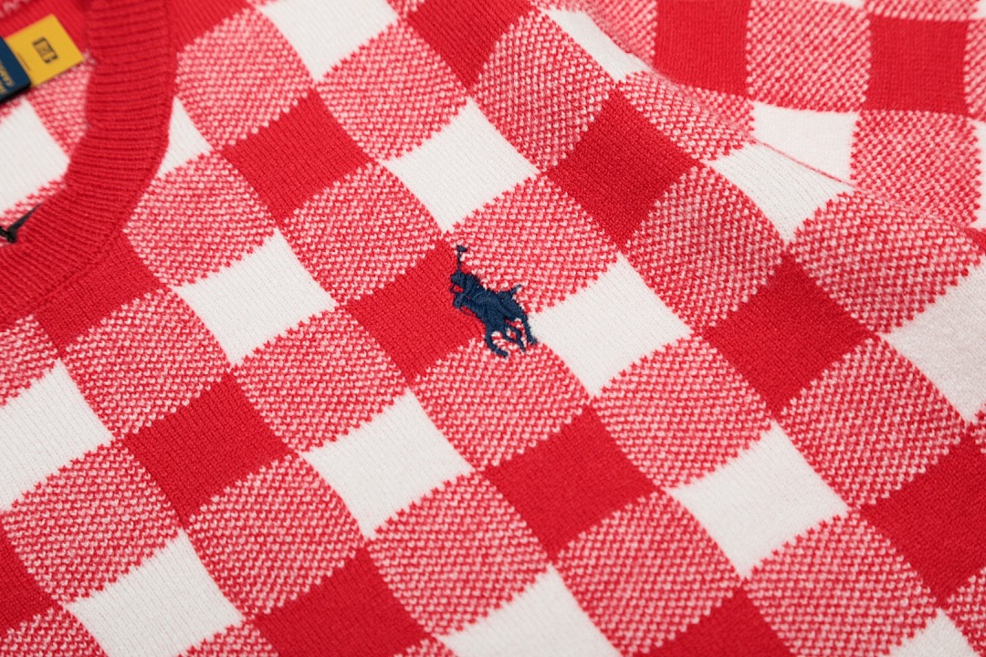 Ralph Lauren Gingham Cotton Short-Sleeve Sweater · A2340 — תמונה 7