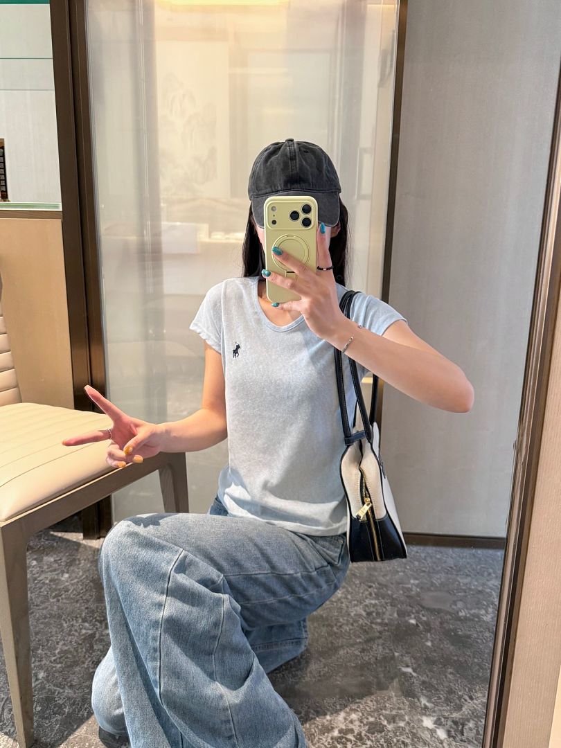 Ralph Lauren Shrunken Fit Jersey Long-Sleeve Tee · A3136 — תמונה 17