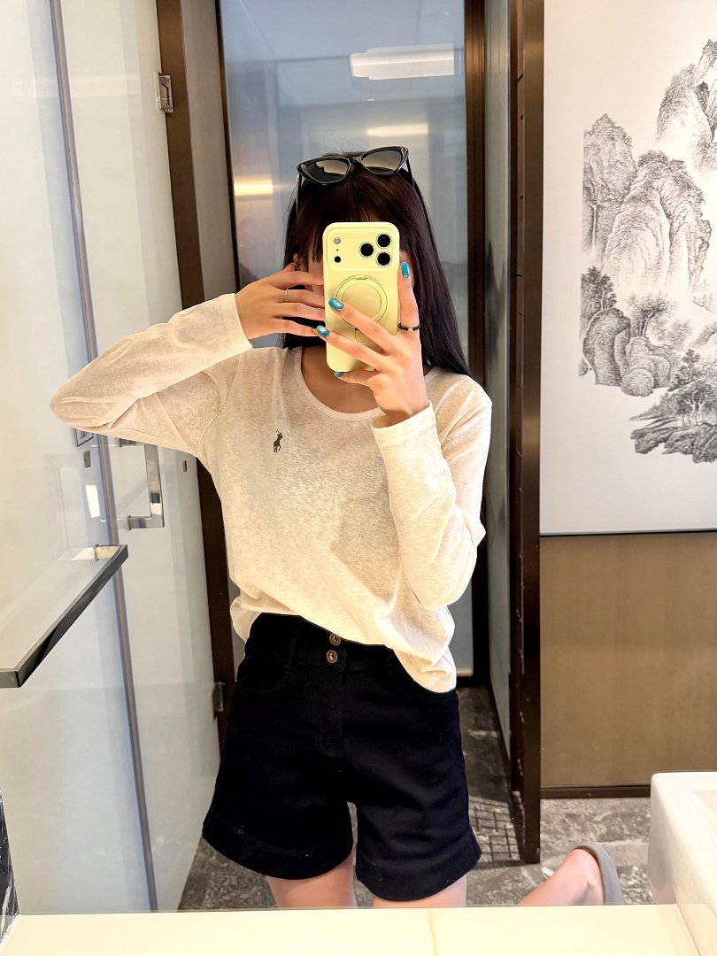 Ralph Lauren Shrunken Fit Jersey Long-Sleeve Tee · A3136 — תמונה 43