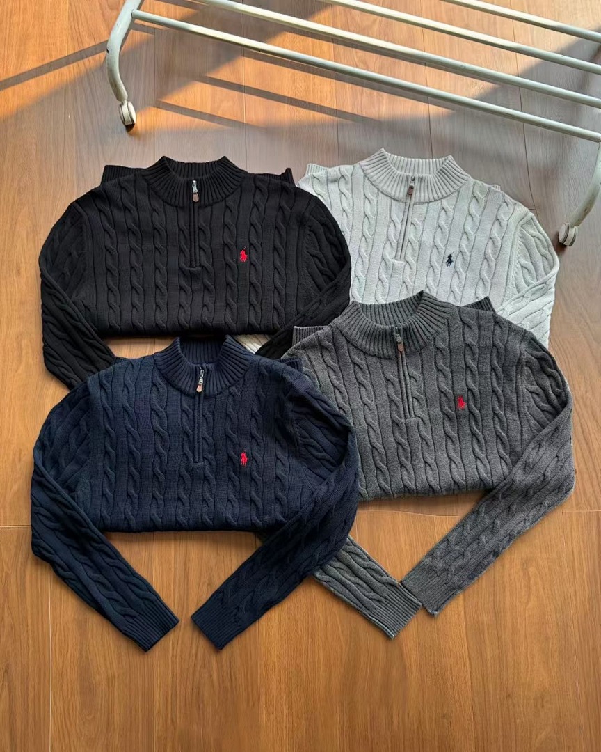 A2593 Rauph Lauren men sweater twist open collar — תמונה 18