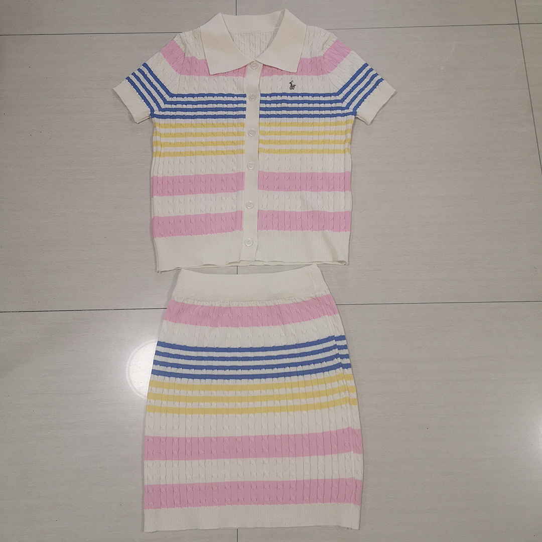 Ralph Lauren Stripe Cable-Knit Polo Set · A2377 — תמונה 5