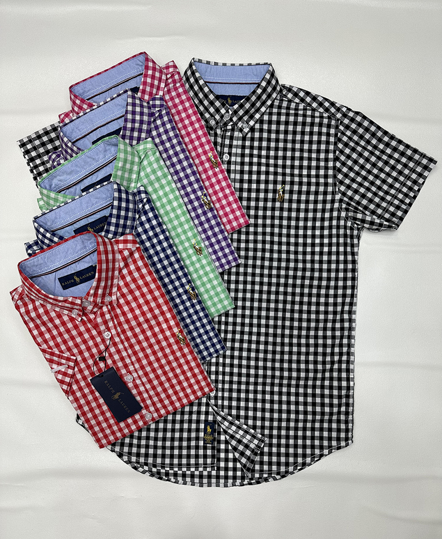 Ralph Lauren Gingham Cotton Madras Camp Shirt · A1971