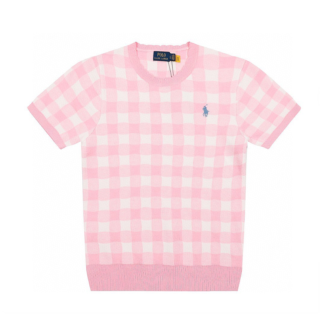 Ralph Lauren Gingham Cotton Short-Sleeve Sweater · A3130 — תמונה 14