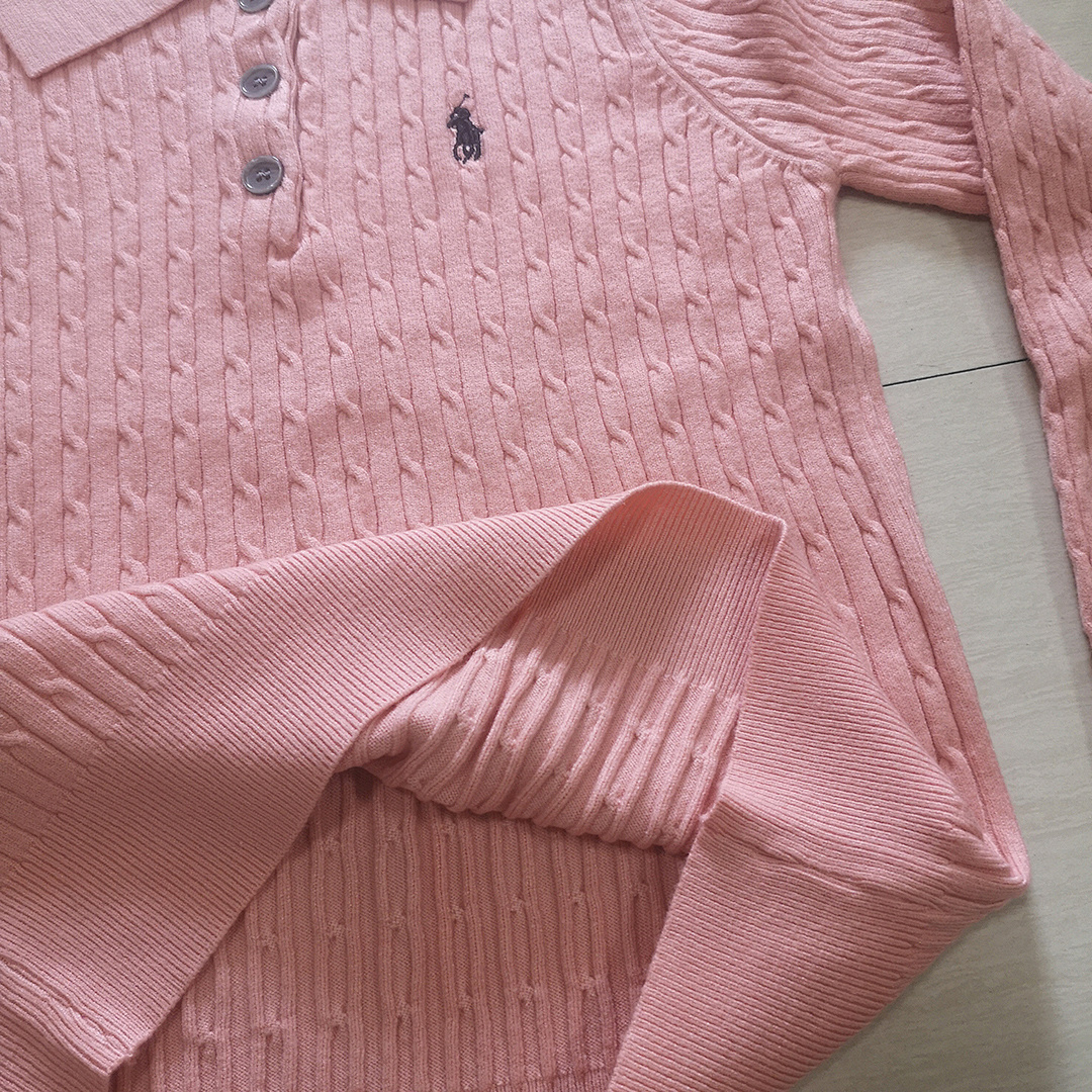 Ralph Lauren Cable-Knit Polo Sweater · A2356 — תמונה 4