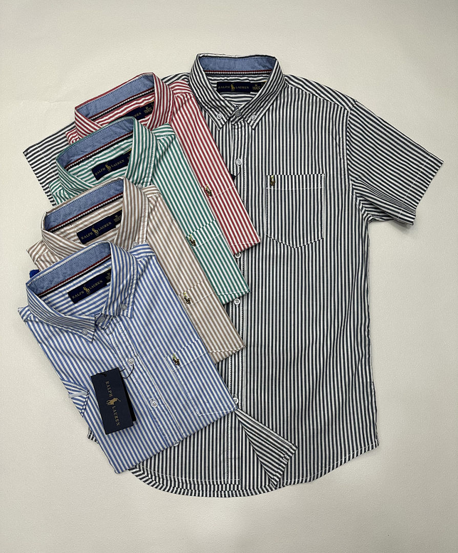 Tommy Hilfiger Short-Sleeve Striped Oxford Shirt · A1883 — תמונה 26