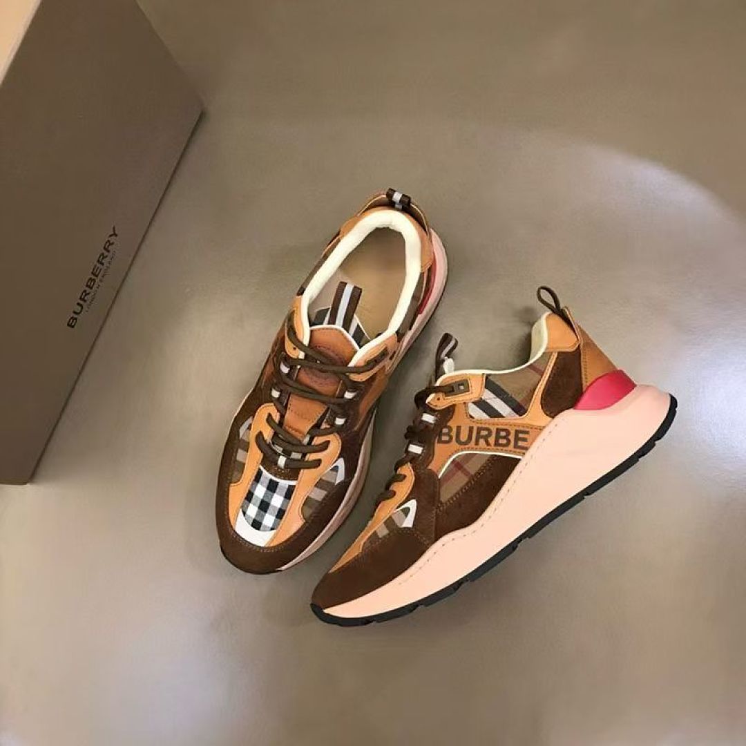 Burberry Check and Leather Sneakers · ZT14218 — תמונה 4