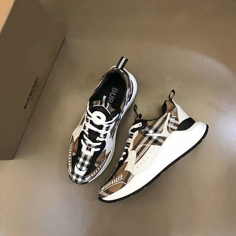 Burberry Check and Leather Sneakers · ZT14218