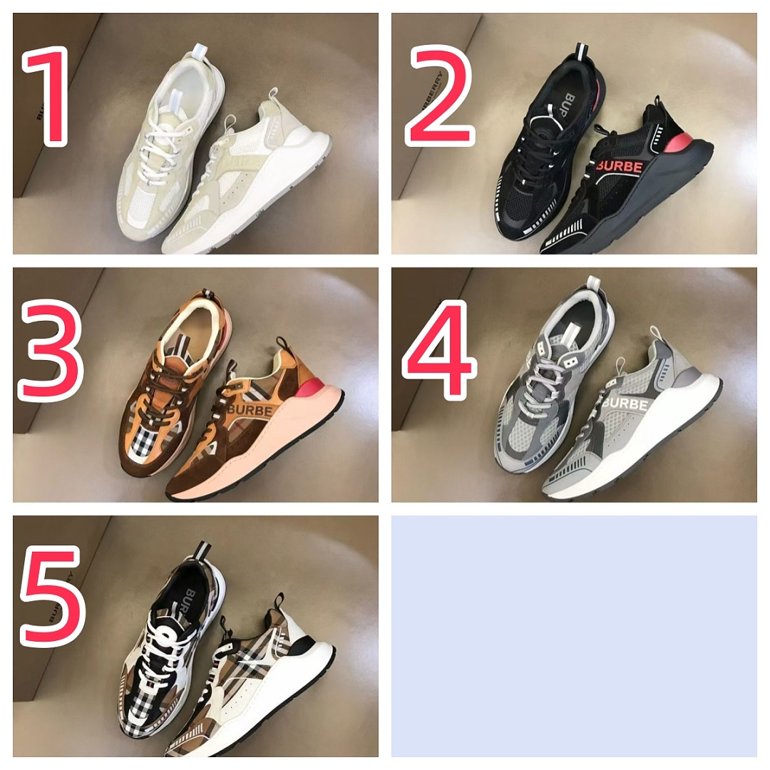 Burberry Check and Leather Sneakers · ZT14218 — תמונה 2