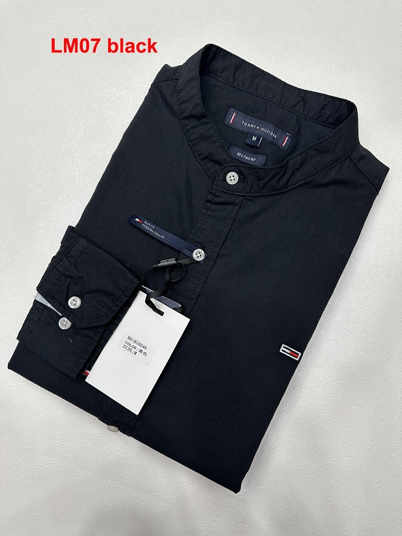 Tommy Hilfiger Regular Fit Band Collar Linen · A2049 — תמונה 3