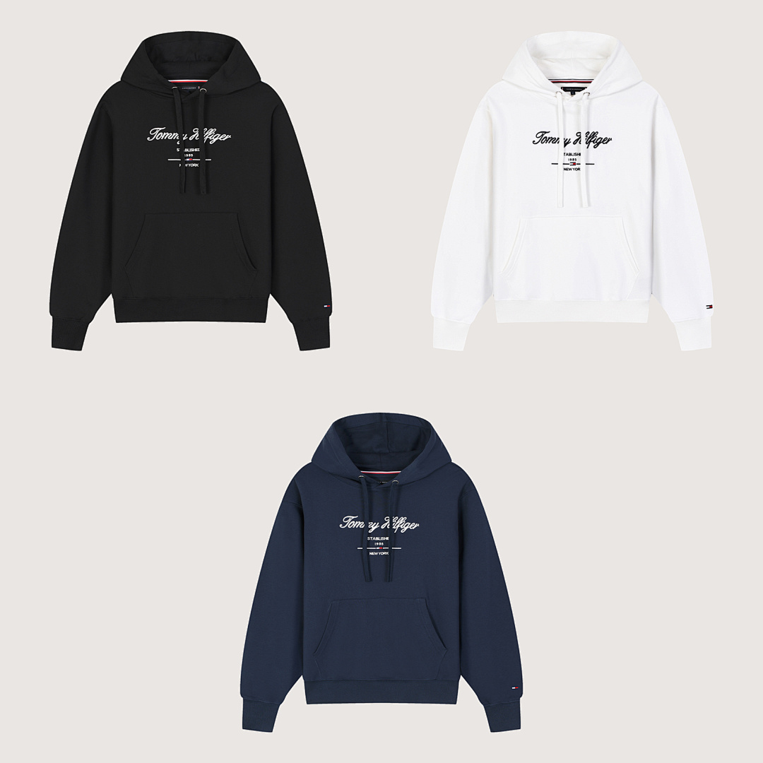 Tommy Hilfiger Script Logo Hoodie · A2540