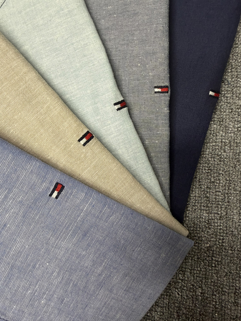 Tommy Hilfiger Regular Fit Band Collar Linen · A3271 — תמונה 12