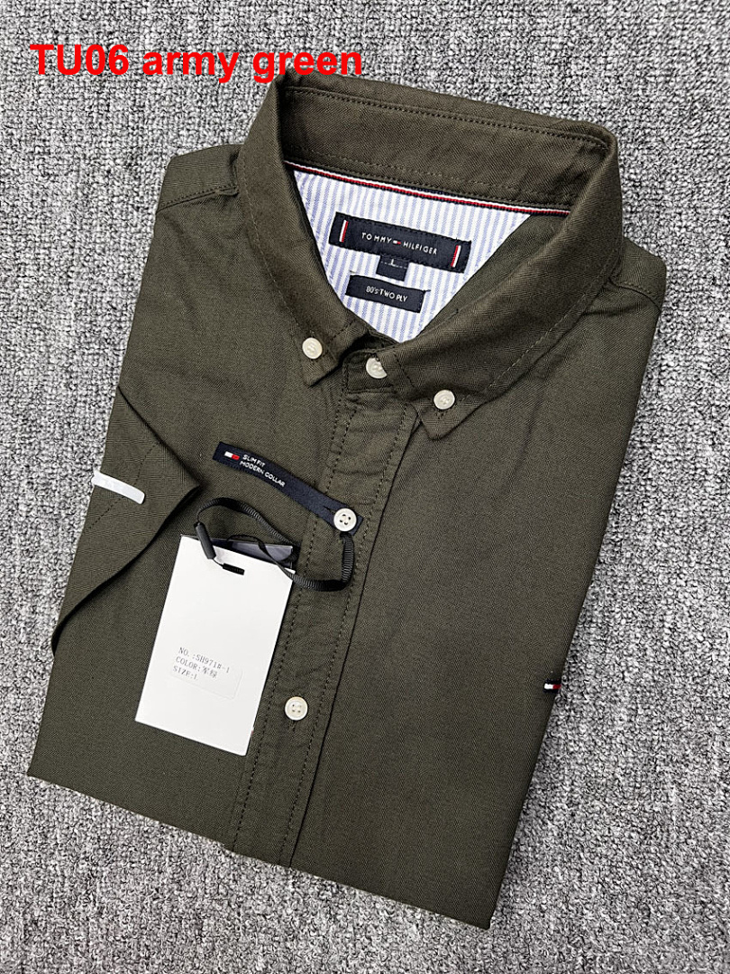 Tommy Hilfiger Regular Fit Short-Sleeve Oxford Shirt · A1540 — תמונה 11