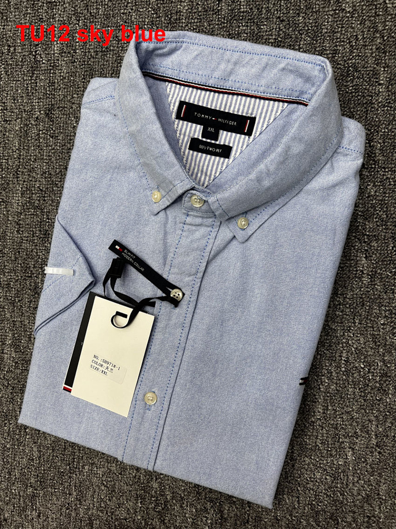 Tommy Hilfiger Regular Fit Short-Sleeve Oxford Shirt · A1540 — תמונה 7