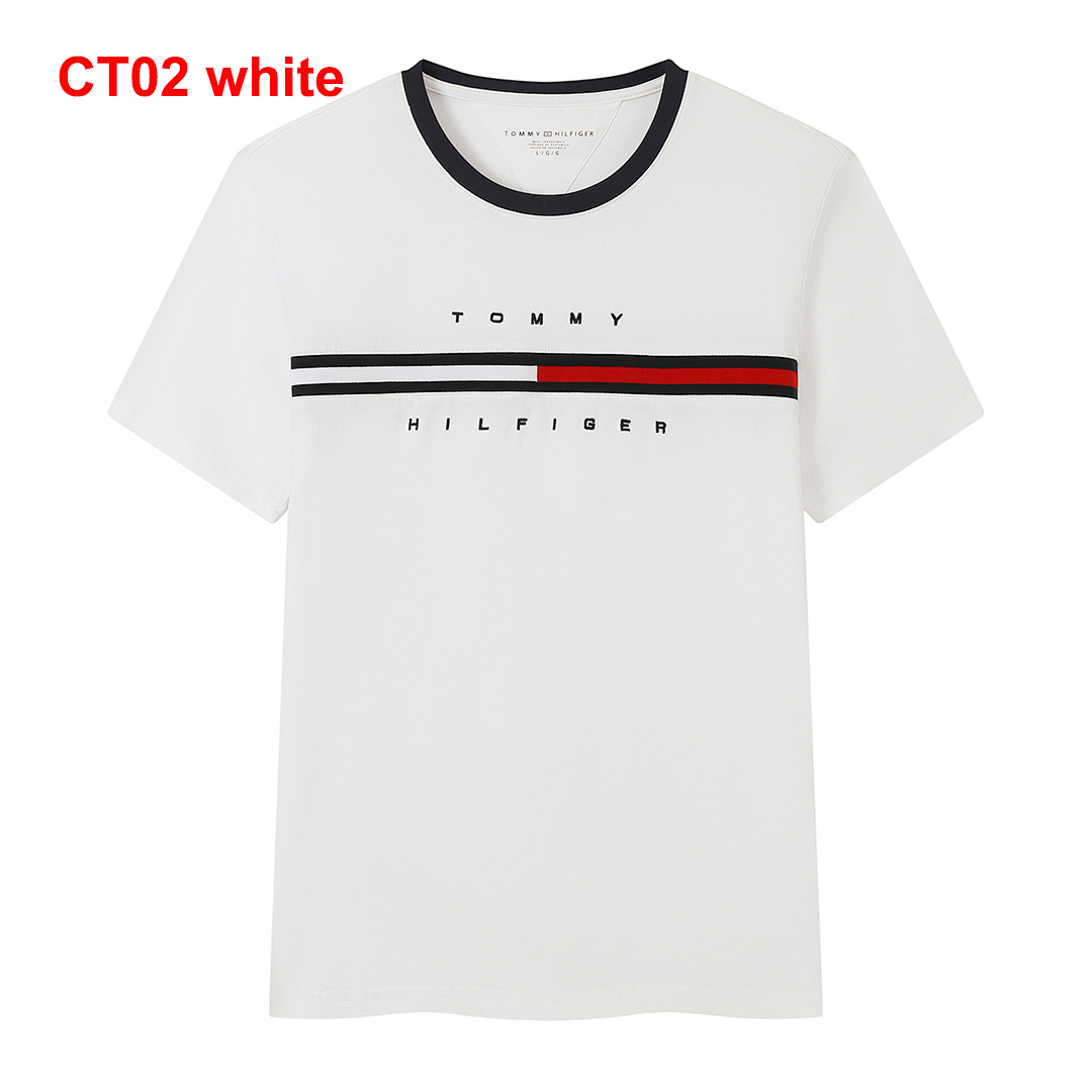 Tommy Hilfiger Embroidered Flag Stripe Logo T-Shirt · A2193 — תמונה 5