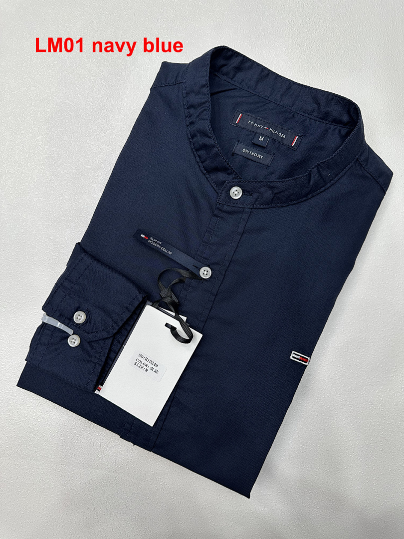 Tommy Hilfiger Regular Fit Band Collar Linen · A2049 — תמונה 9