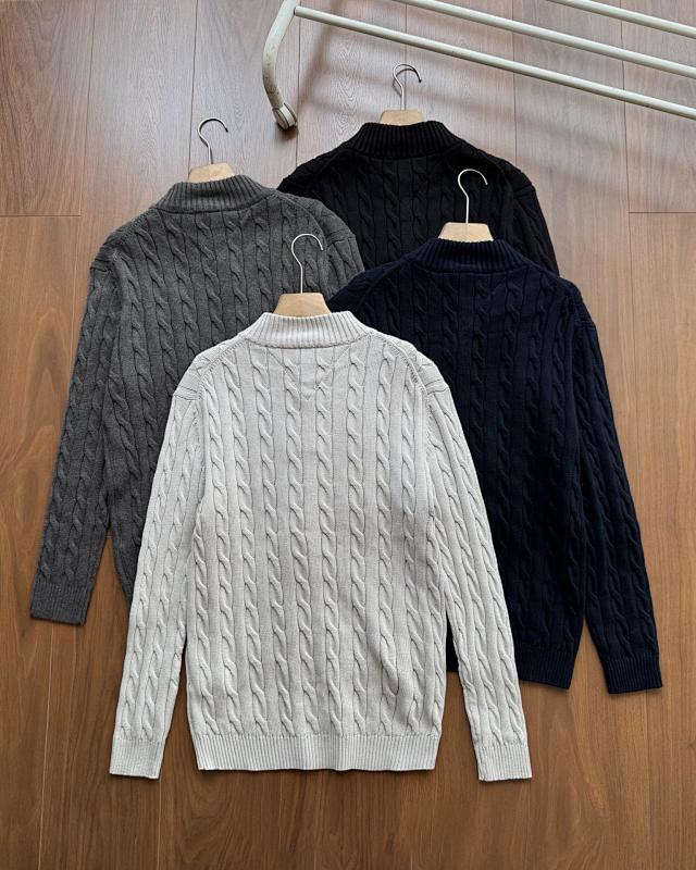 A2937 TM men sweater open collar — תמונה 34
