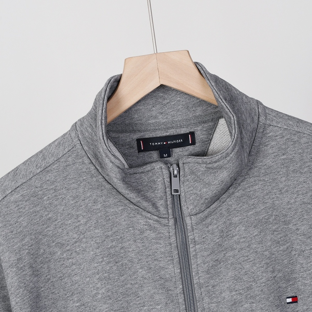 Tommy Hilfiger Stand-Up Collar Zip-Thru Fleece Sweatshirt · A2621 — תמונה 13