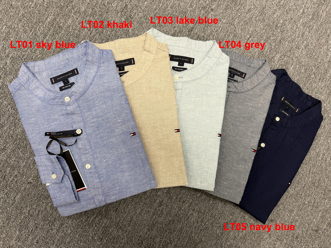 Tommy Hilfiger Regular Fit Band Collar Linen · A3271 — תמונה 3