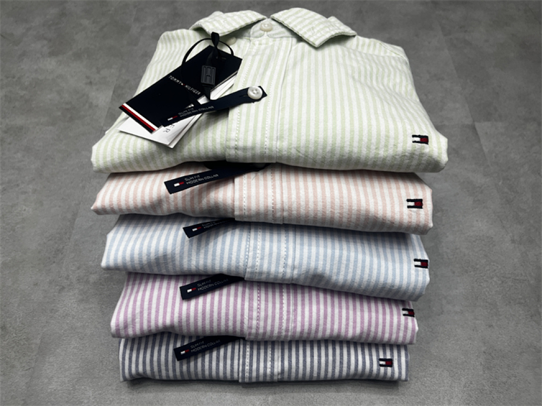 Tommy Hilfiger Regular Fit Stripe Stretch Oxford · A1536 — תמונה 14