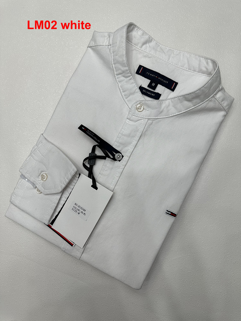 Tommy Hilfiger Regular Fit Band Collar Linen · A2049 — תמונה 8