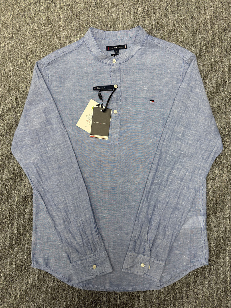 Tommy Hilfiger Regular Fit Band Collar Linen · A3271 — תמונה 16