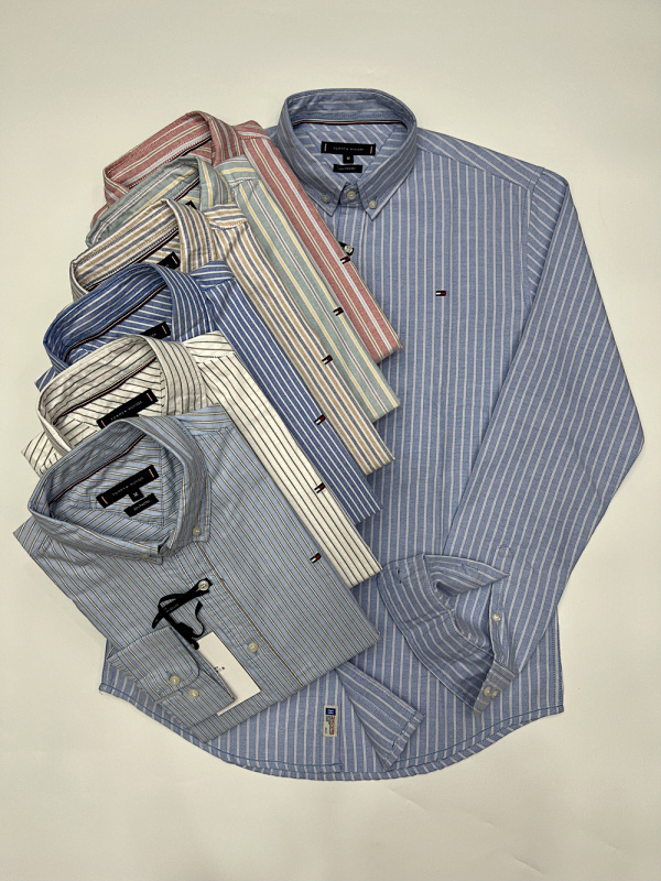 Tommy Hilfiger Regular Fit Stripe Stretch Oxford · A2311 — תמונה 26