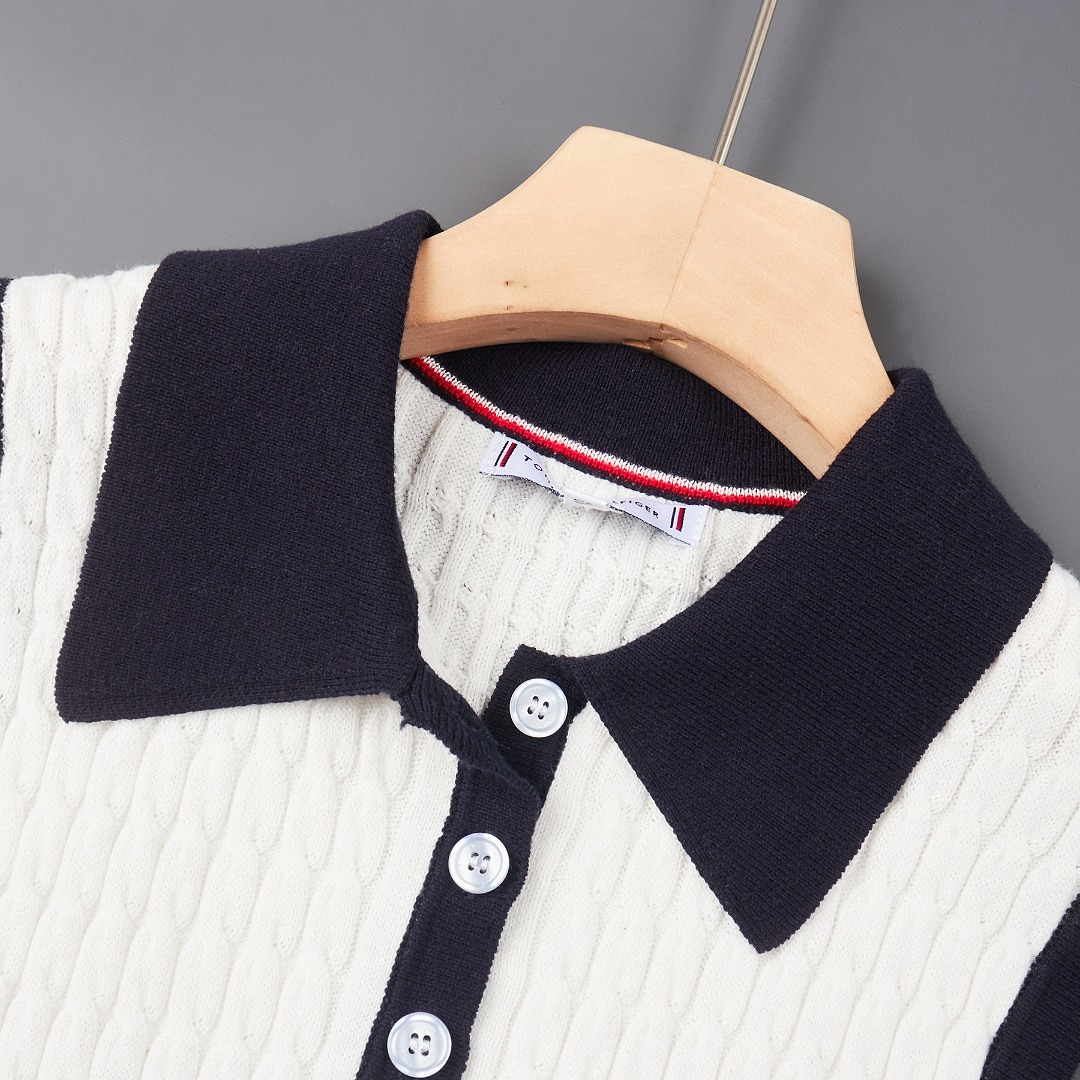 Tommy Hilfiger Cable Knit Slim Sleeveless Polo · A3376 — תמונה 5