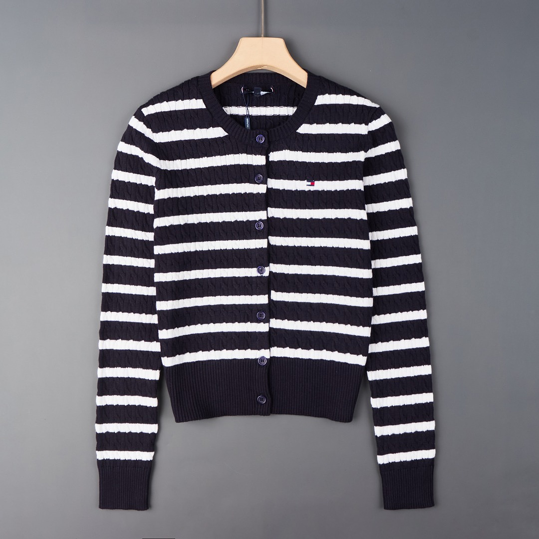 Tommy Hilfiger Stripe Cable Knit Cardigan · A3405 — תמונה 16
