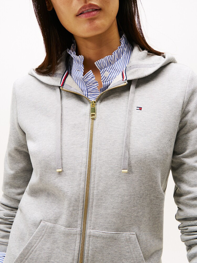 Tommy Hilfiger Signature Stripe Hem Zip Hoodie · A3391 — תמונה 8