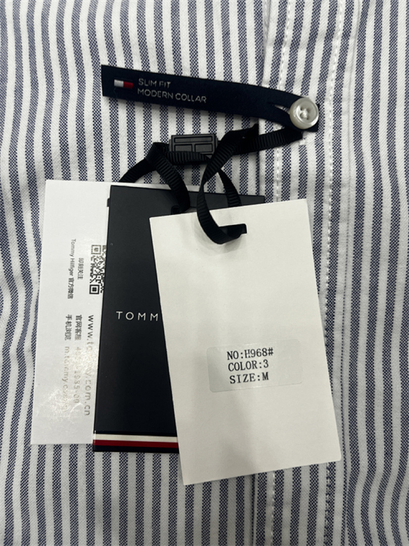 Tommy Hilfiger Regular Fit Stripe Stretch Oxford · A1536 — תמונה 7