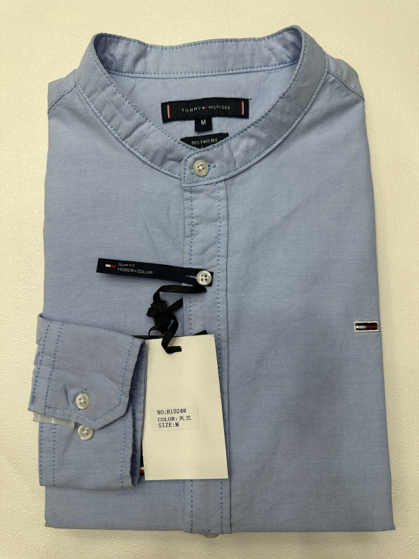 Tommy Hilfiger Regular Fit Band Collar Linen · A2049 — תמונה 15