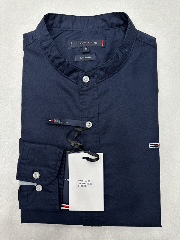 Tommy Hilfiger Regular Fit Band Collar Linen · A2049 — תמונה 17