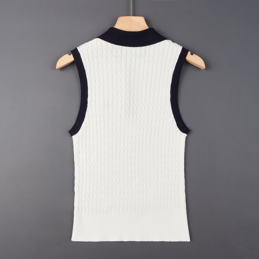 Tommy Hilfiger Cable Knit Slim Sleeveless Polo · A3376 — תמונה 10